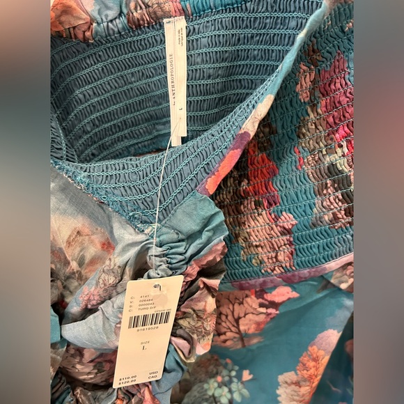 Anthropologie Floral Square Neck Midi Dress NWT - Picture 5 of 7